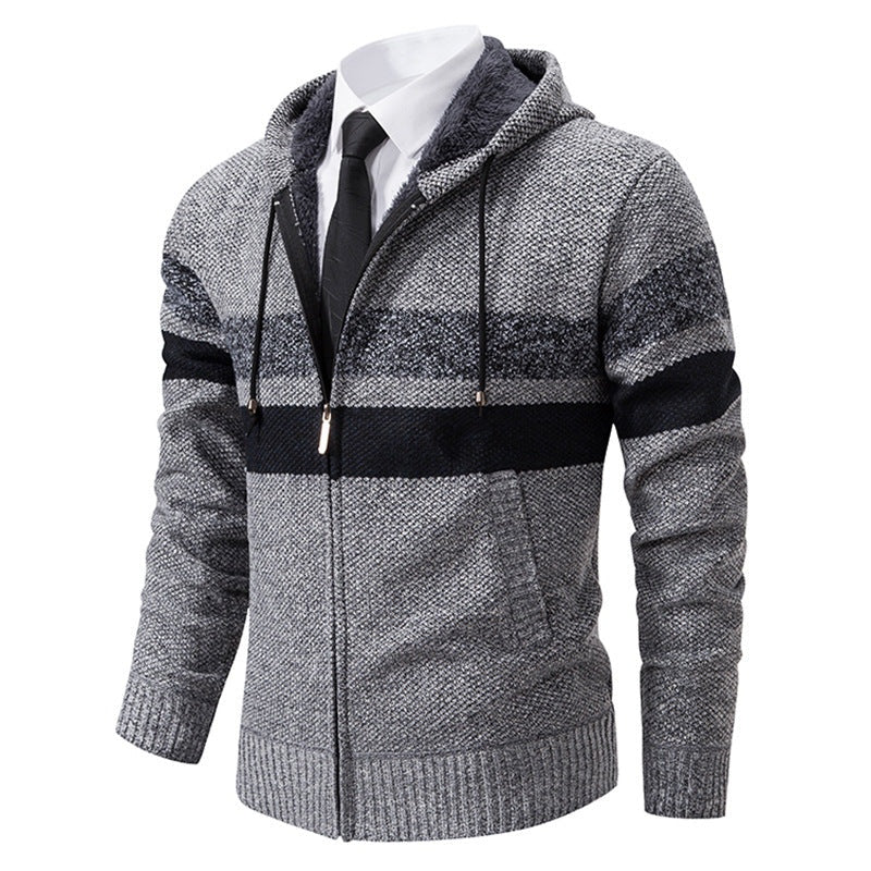 Gestreept Vest met Capuchon Heren | Teddyvoering | 5 Kleuren