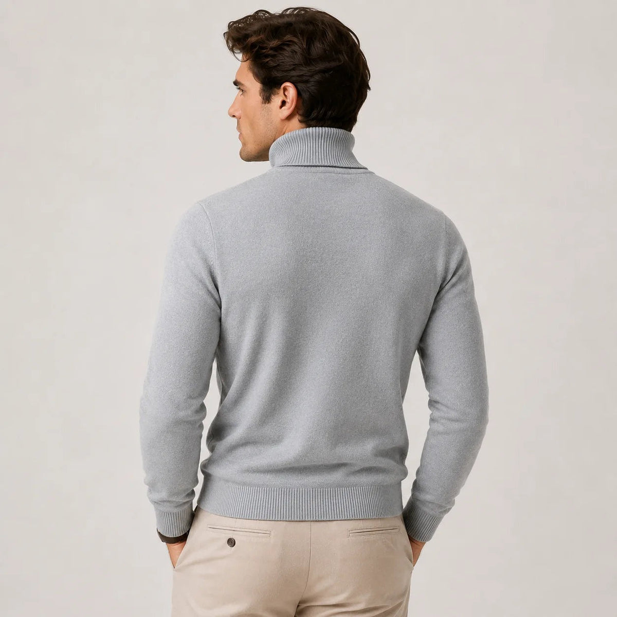 Gebreide Coltrui Heren | Geribde Col | Regular Fit | Fijngebreid