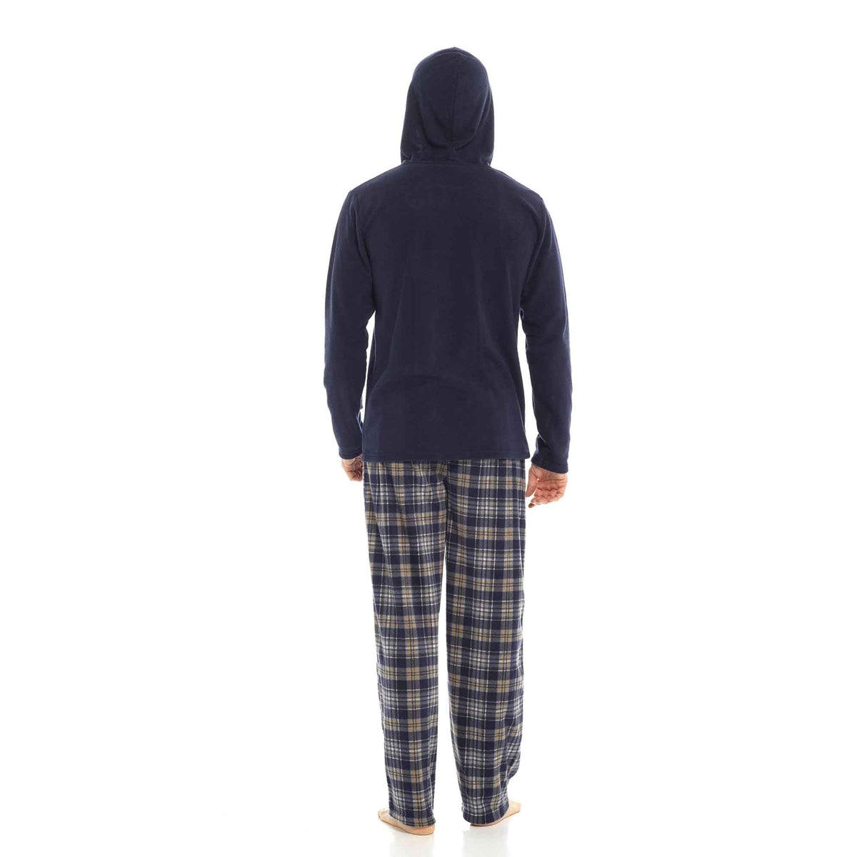Fleece Pyjama Heren met Capuchon | Geruite Broek | 2 Kleuren