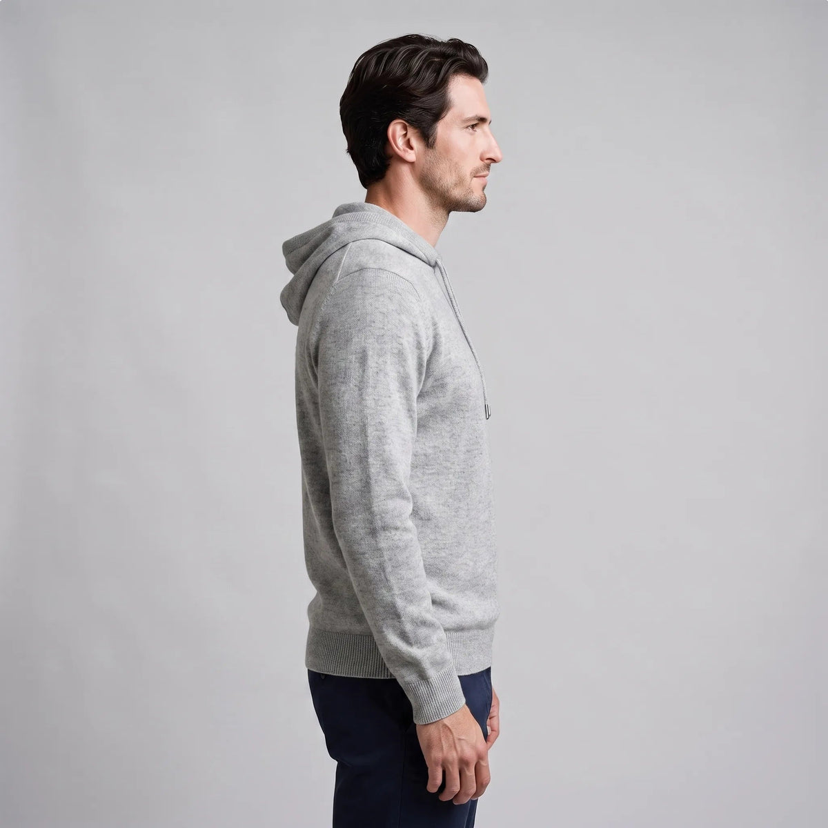 Gebreide Hoodie Heren | Fijngebreid | Trekkoord | Regular Fit