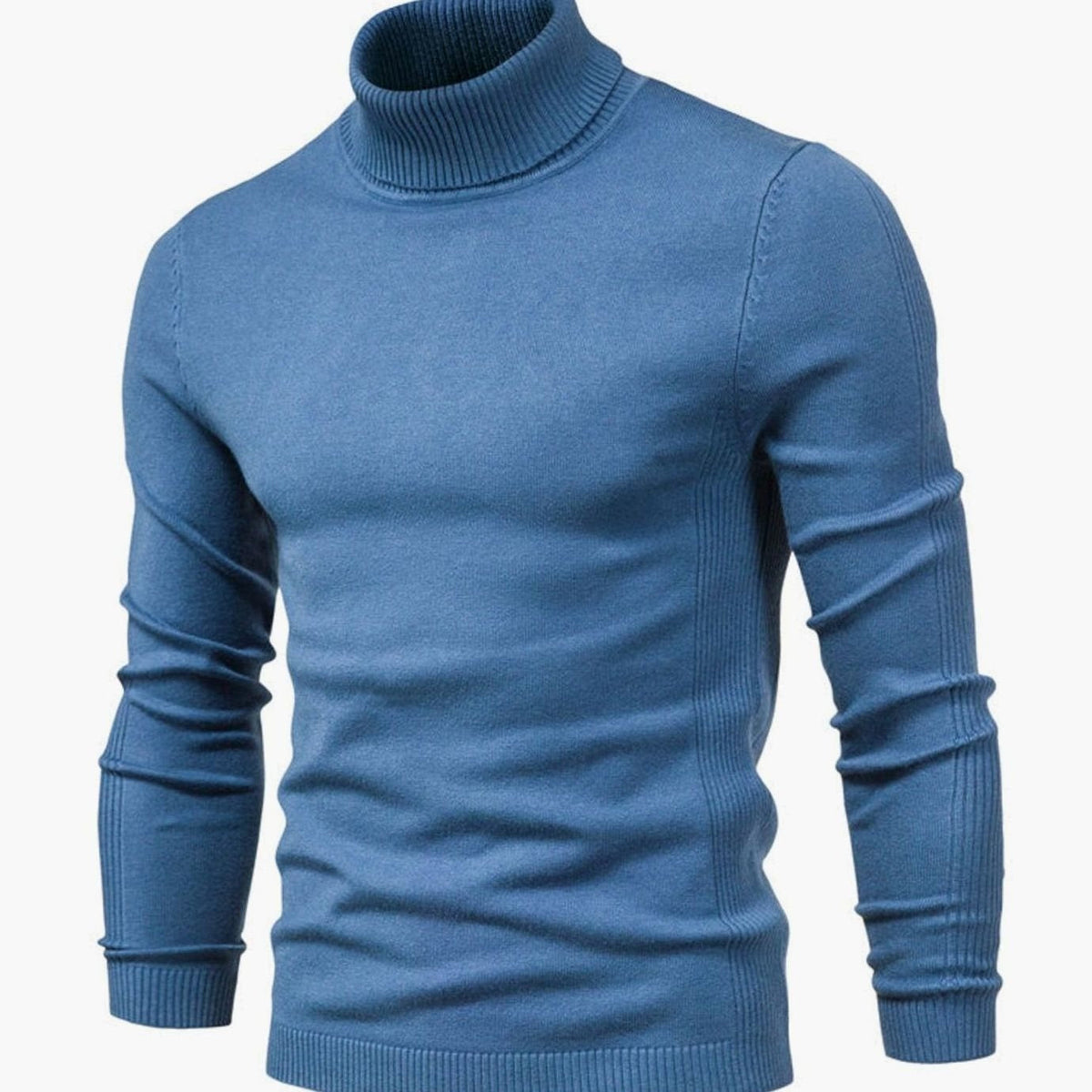 Slim Fit Coltrui Heren | Fijngebreid | Geribde Col