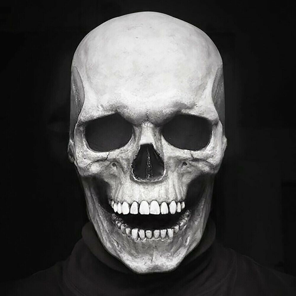 Doodskop Masker | Latex | Beweegbare Kaak | Volledig Hoofd