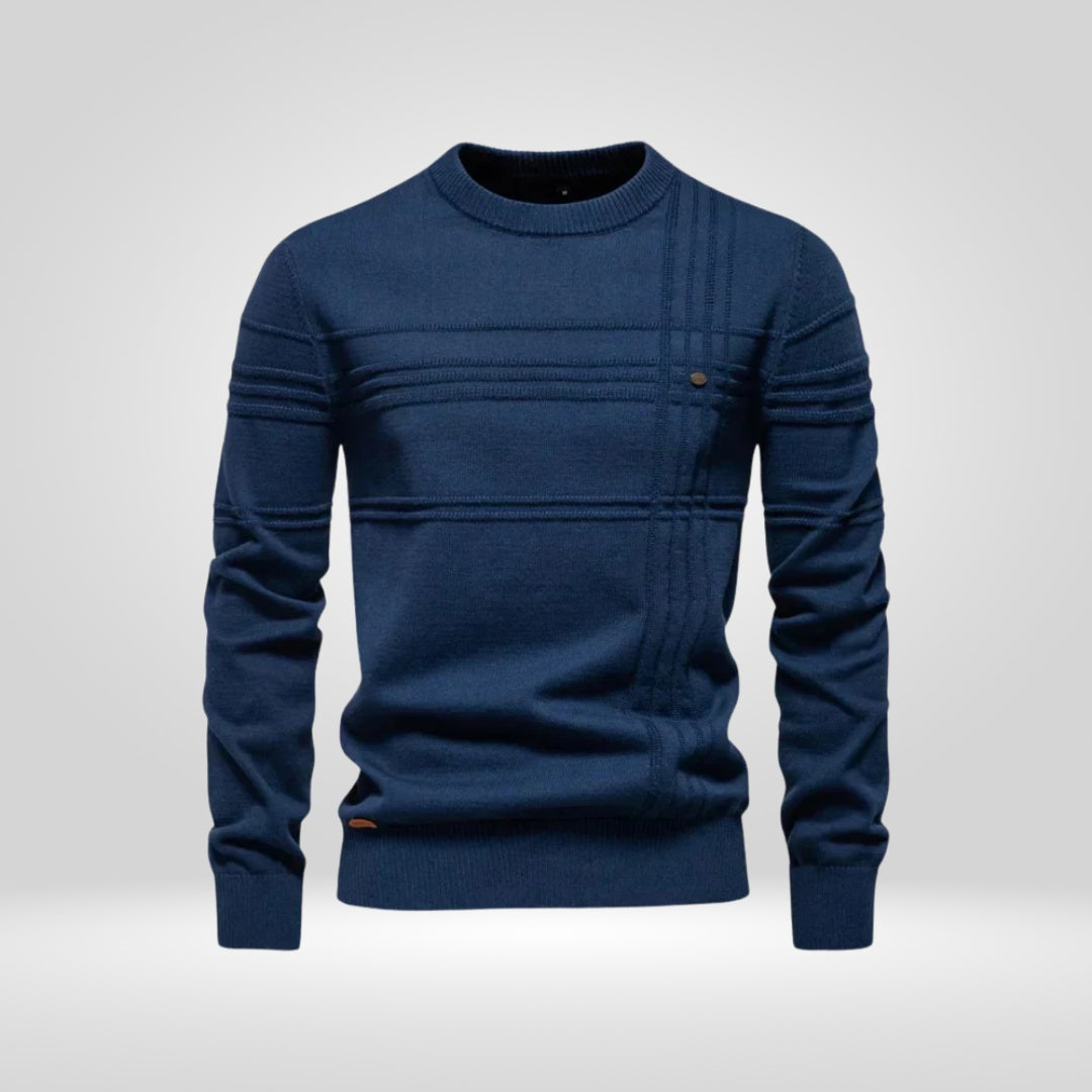 Trui met Ribstructuur Heren | Ronde Hals | Recht Model | Gebreid
