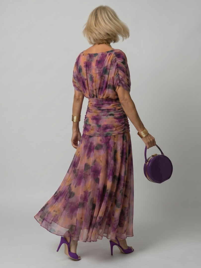 Bruiloft Gast Jurk | Maxi | Off-Shoulder | V-hals-Boutique Moda