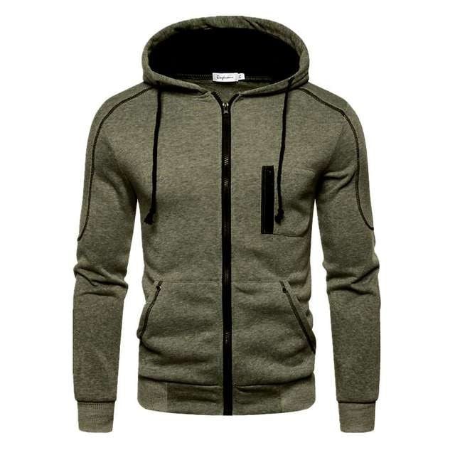 Hoodie Vest Heren met Contrastdetails | Borstzak | 5 Kleuren