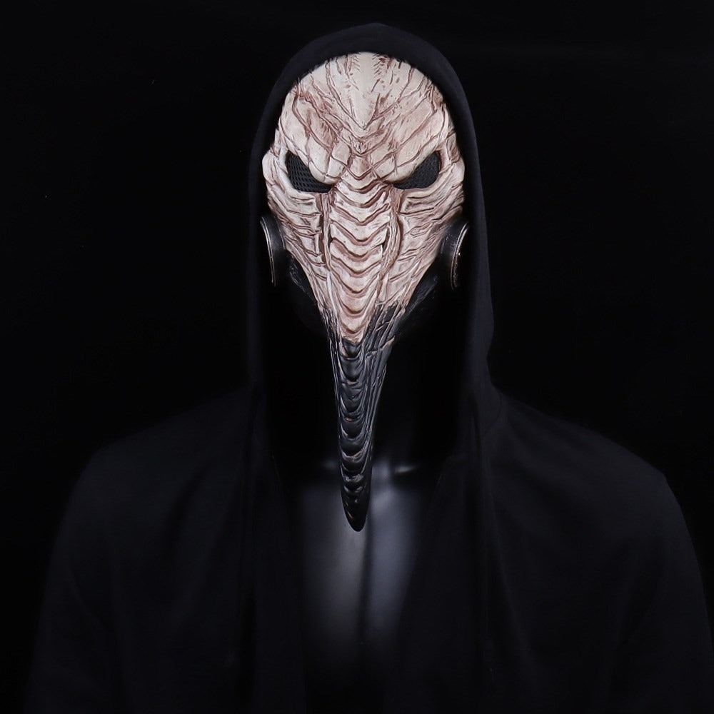 Pestdokter Ravenmasker | Wit Zwart | Rubber | Sierschijven