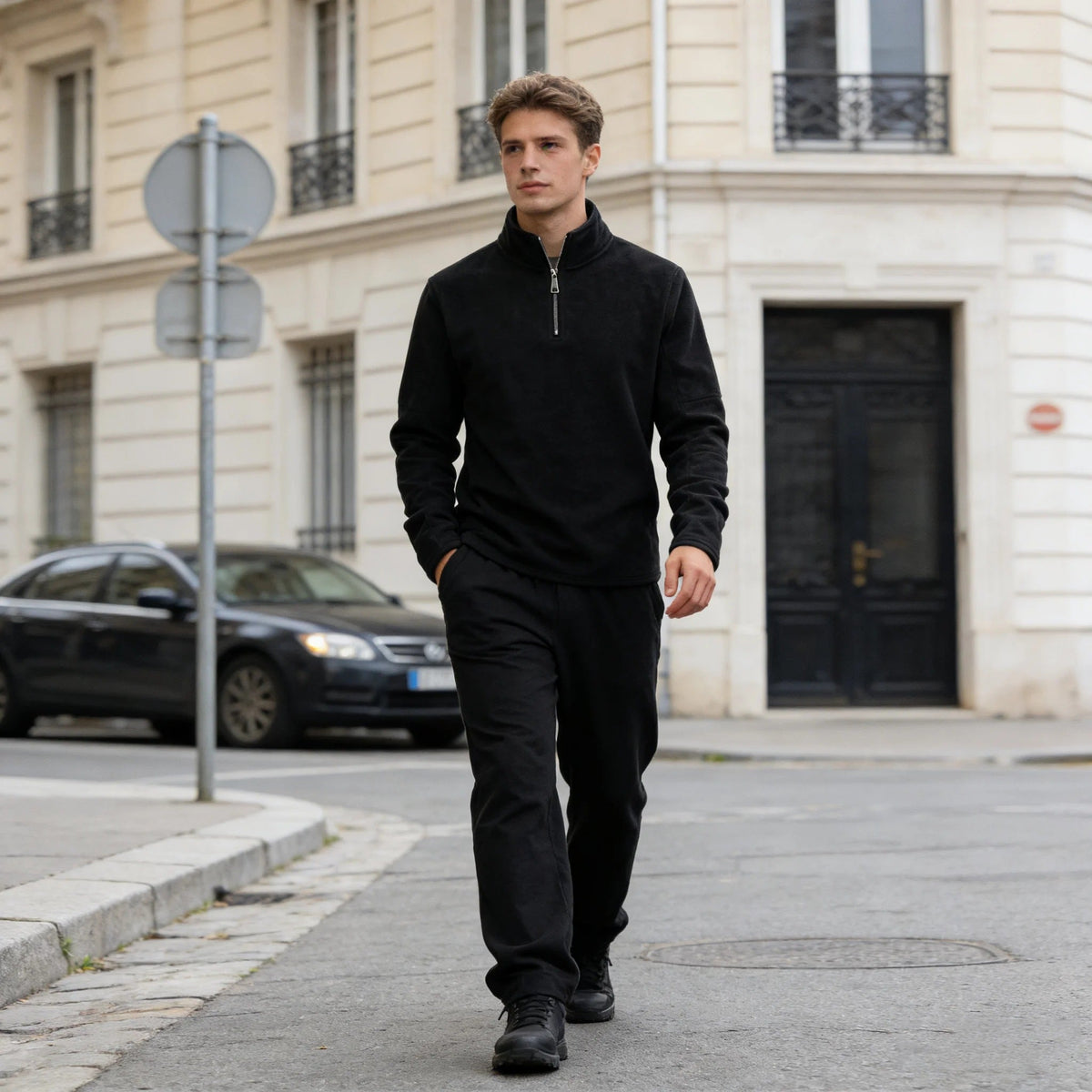 Fleece Pullover Heren | Halve Rits | Opstaande Kraag