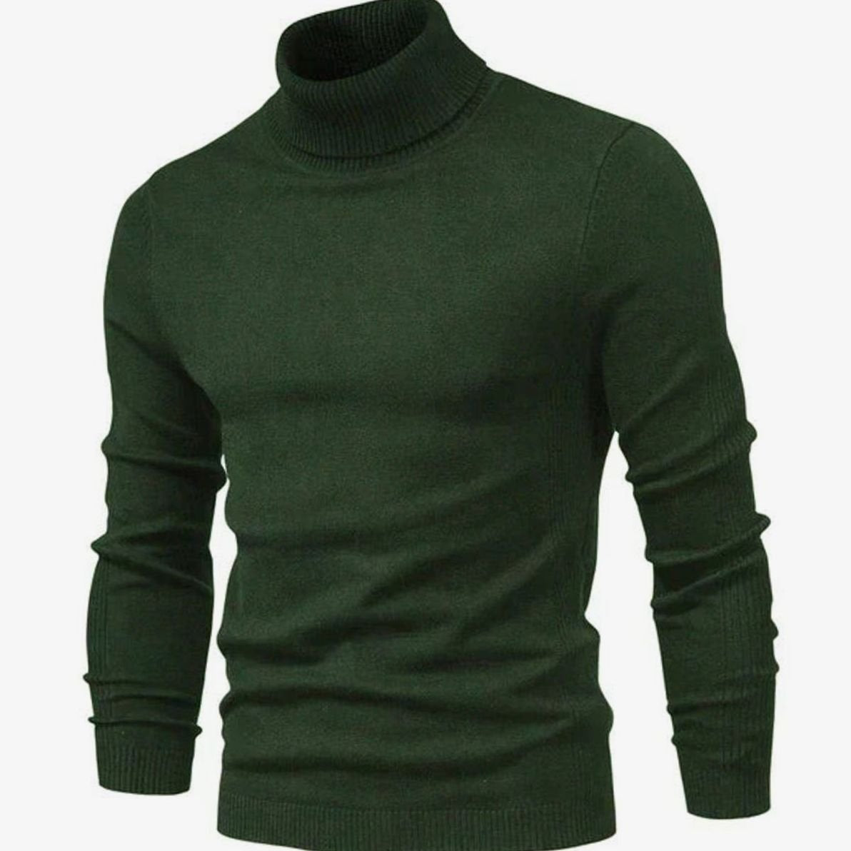 Slim Fit Coltrui Heren | Fijngebreid | Geribde Col