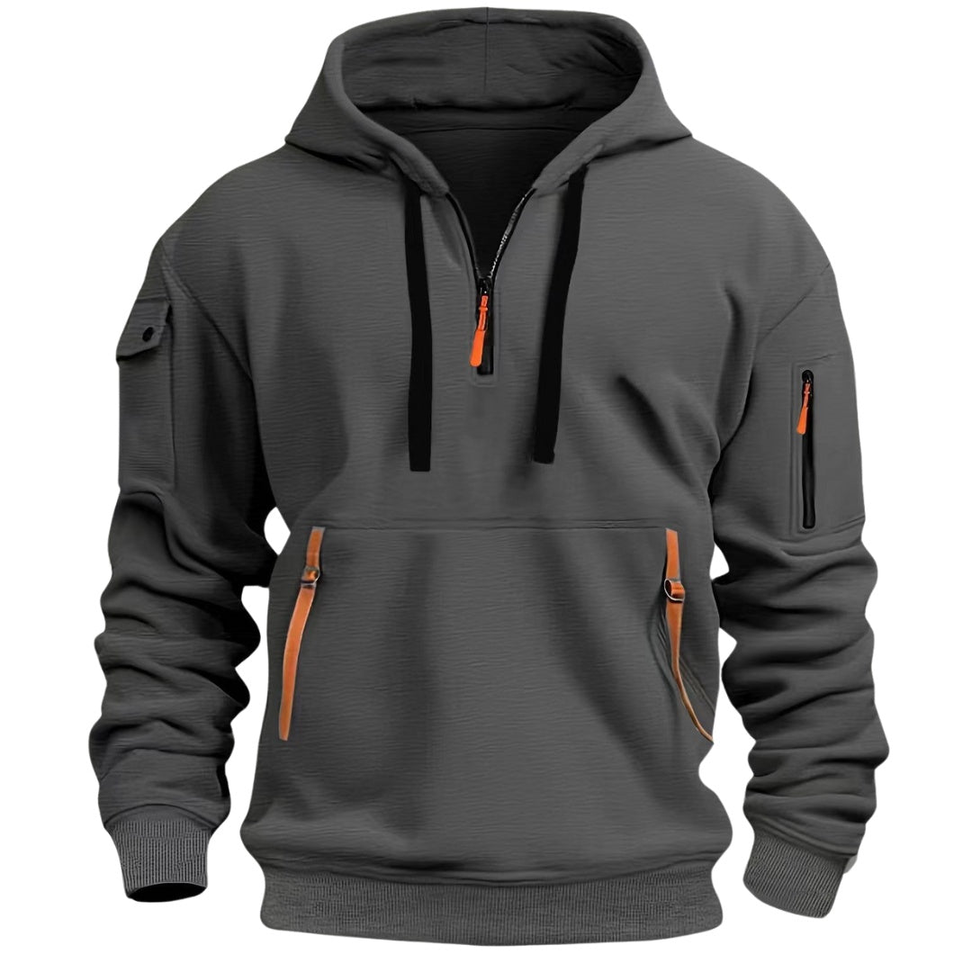 Hoodie Heren met Halve Rits | Ritszakken | Mouwzak | 8 Kleuren