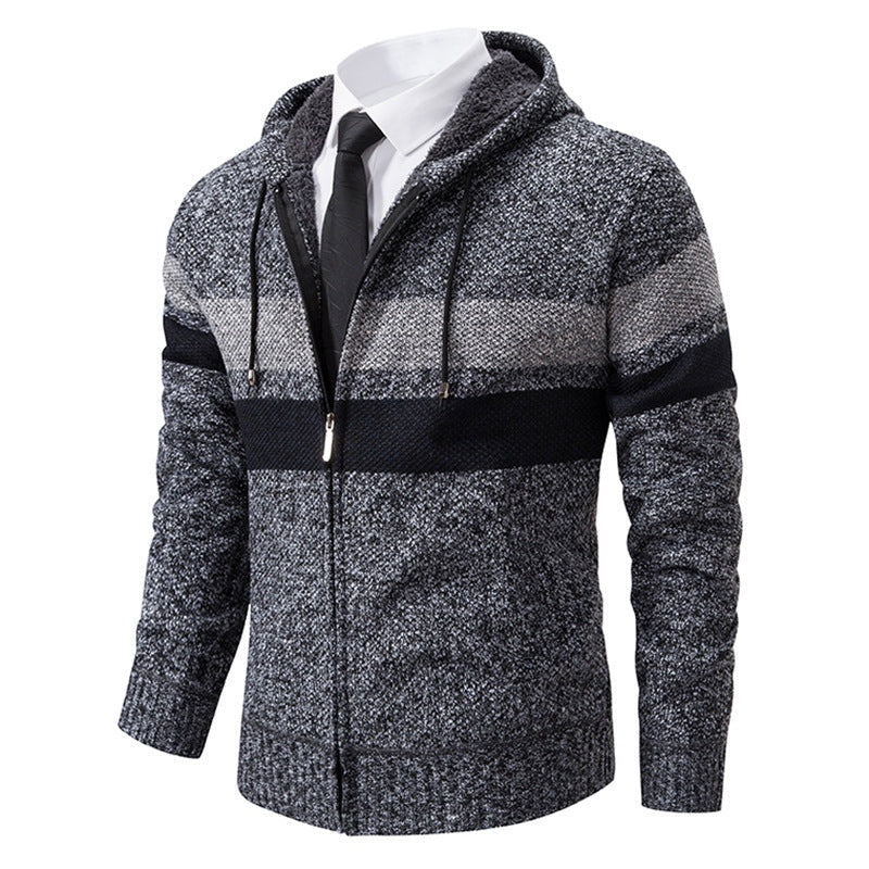 Gestreept Vest met Capuchon Heren | Teddyvoering | 5 Kleuren