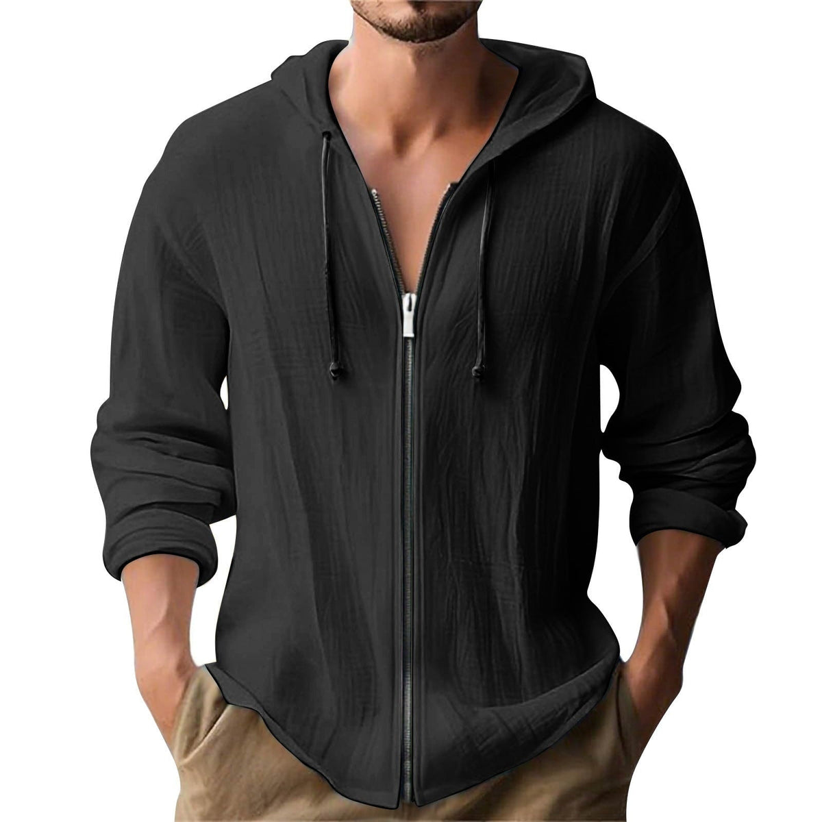 Licht Vest met Capuchon Heren in Kreukellook | 7 Kleuren