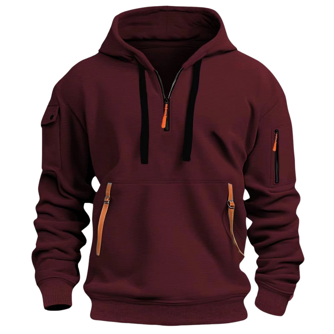 Hoodie Heren met Halve Rits | Ritszakken | Mouwzak | 8 Kleuren