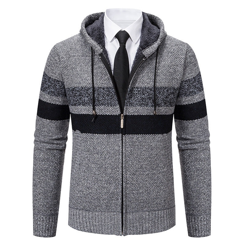 Gestreept Vest met Capuchon Heren | Teddyvoering | 5 Kleuren