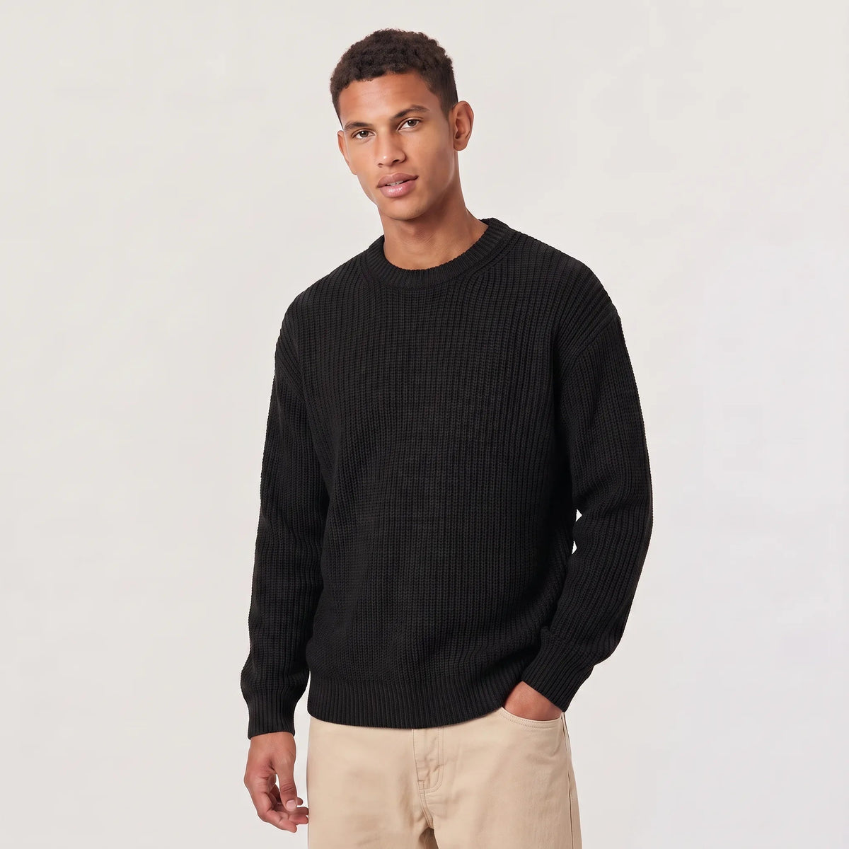 Ribgebreide Trui Heren | Ronde Hals | Regular Fit