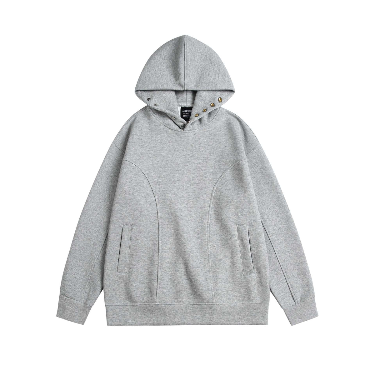 Oversized Hoodie Heren met Drukknopen | Paspelzakken | 3 Kleuren