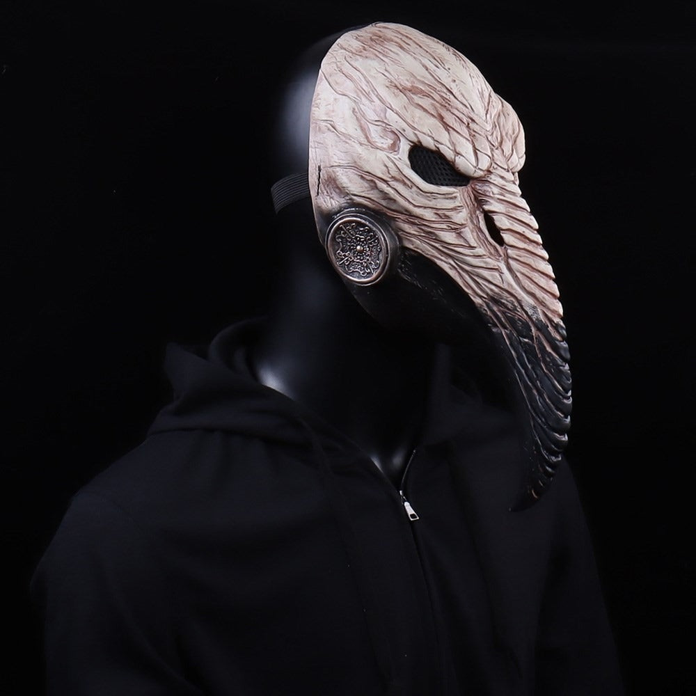 Pestdokter Ravenmasker | Wit Zwart | Rubber | Sierschijven