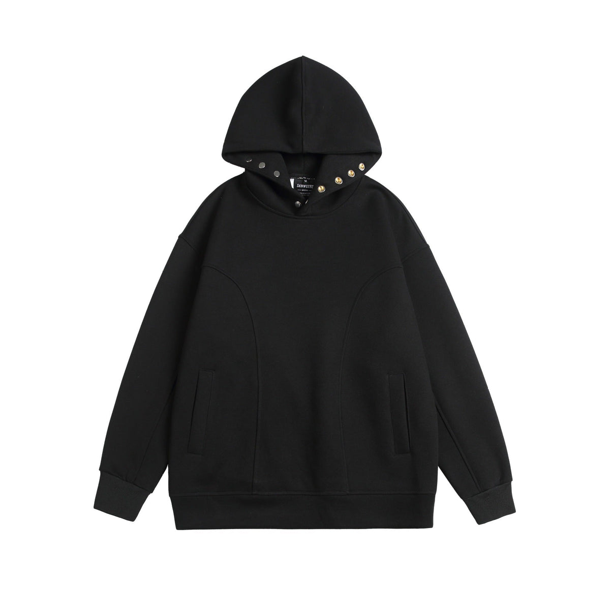 Oversized Hoodie Heren met Drukknopen | Paspelzakken | 3 Kleuren