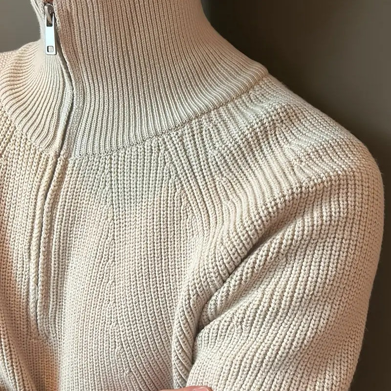 Trui Heren met Halve Rits | Gebreid | 3 Kleuren