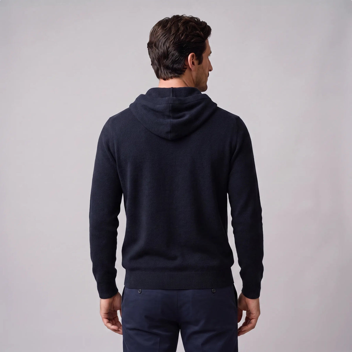 Gebreide Hoodie Heren | Fijngebreid | Trekkoord | Regular Fit