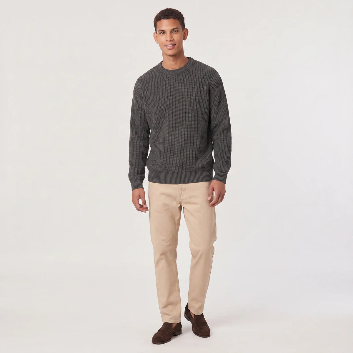 Ribgebreide Trui Heren | Ronde Hals | Regular Fit