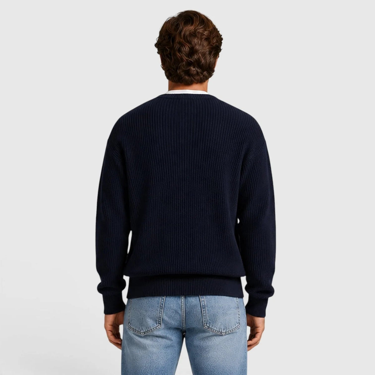 Vest met Rits Heren | Ronde Hals | Ribgebreid | Zakken