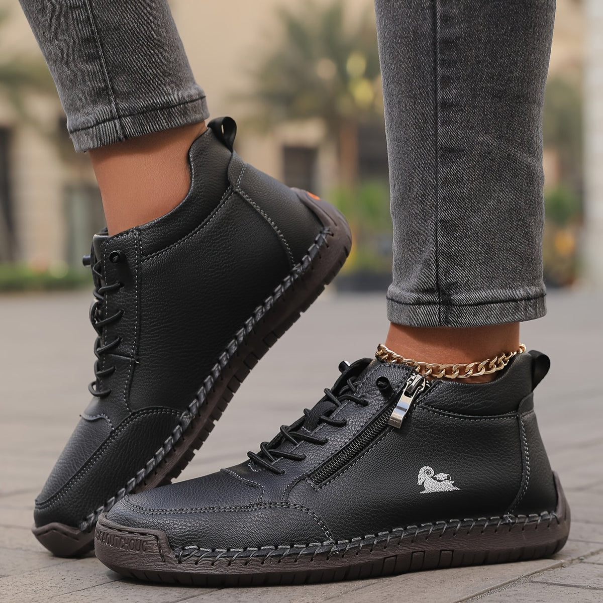 Sneakers Dames met Rits | Handgestikt | 12 Kleuren