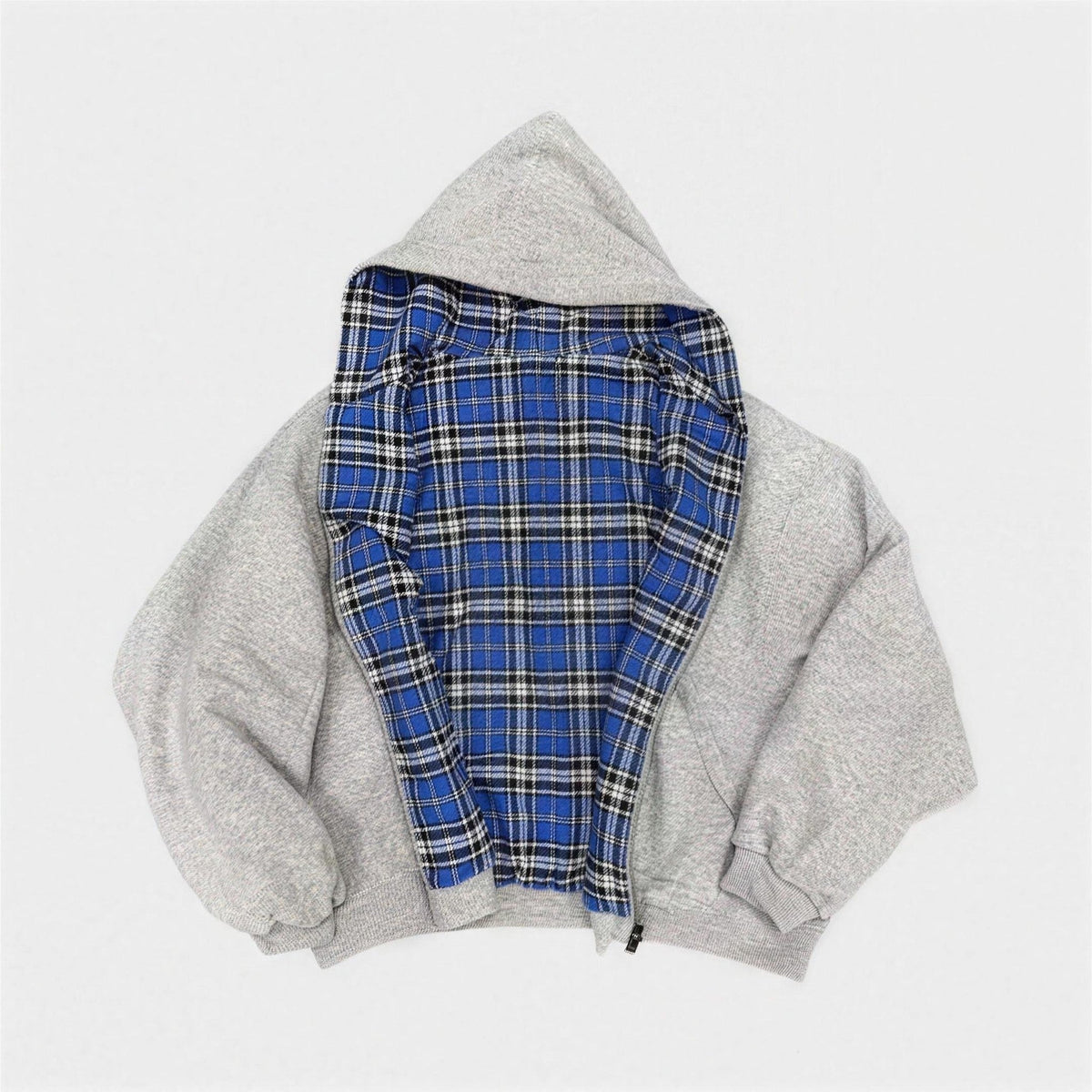 Omkeerbare Hoodie Heren | Rits | Oversized | Geruit