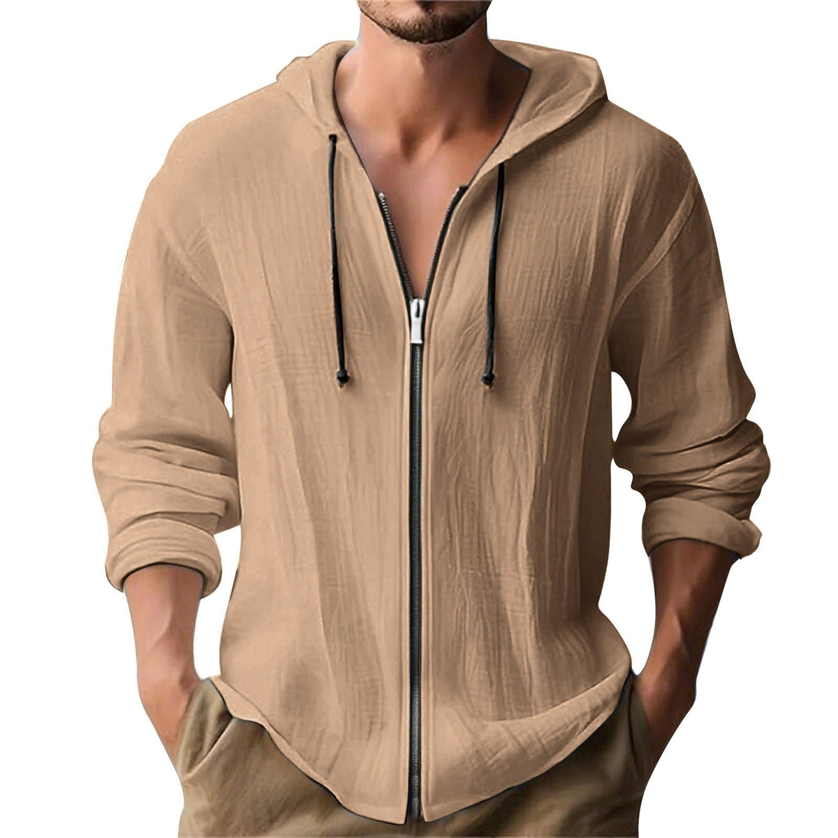Licht Vest met Capuchon Heren in Kreukellook | 7 Kleuren