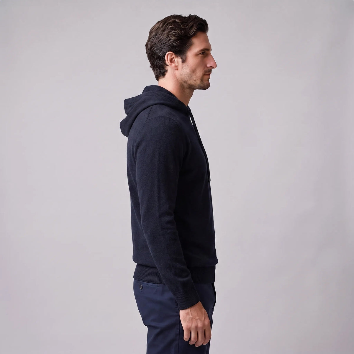 Gebreide Hoodie Heren | Fijngebreid | Trekkoord | Regular Fit