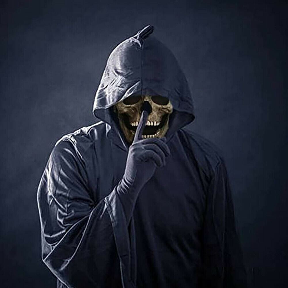 Doodskop Masker | Latex | Beweegbare Kaak | Volledig Hoofd