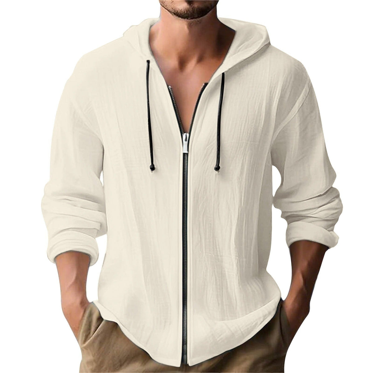 Licht Vest met Capuchon Heren in Kreukellook | 7 Kleuren