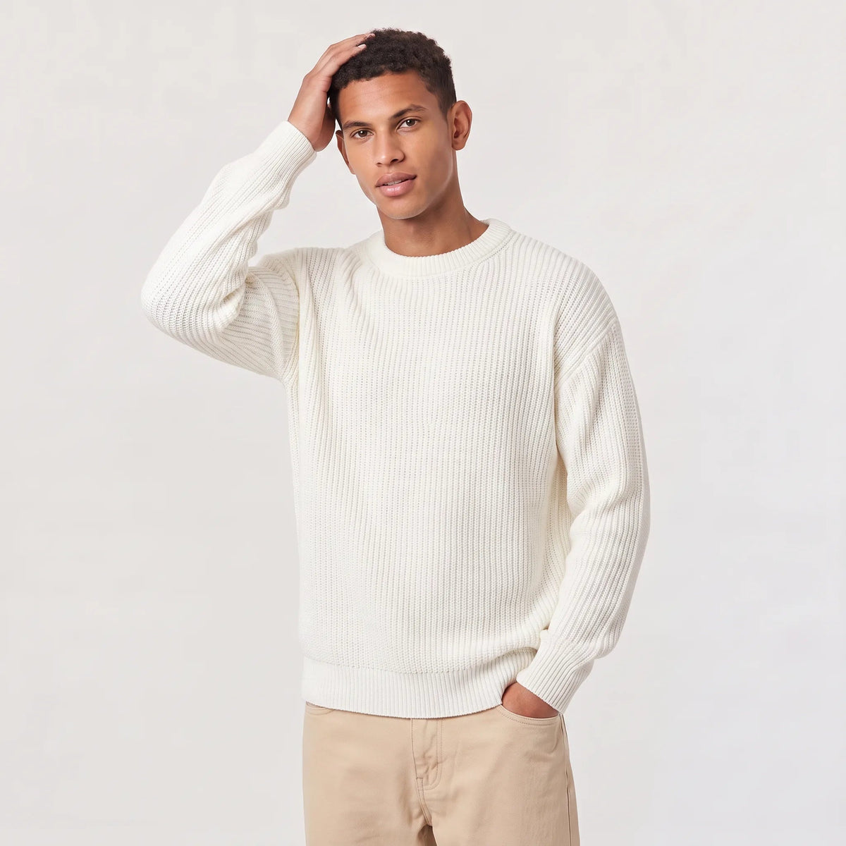 Ribgebreide Trui Heren | Ronde Hals | Regular Fit