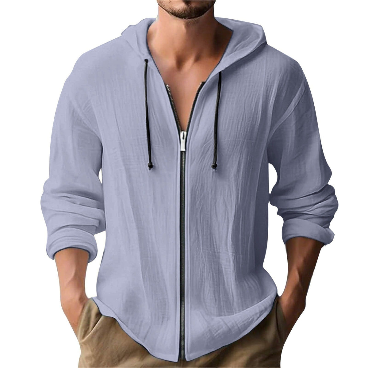 Licht Vest met Capuchon Heren in Kreukellook | 7 Kleuren