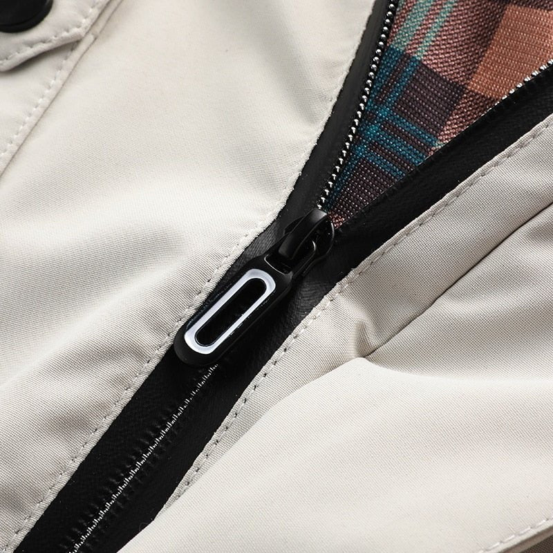 Outdoorjas Heren met Capuchon | Geruite Voering | Waterafstotend | 4 Kleuren