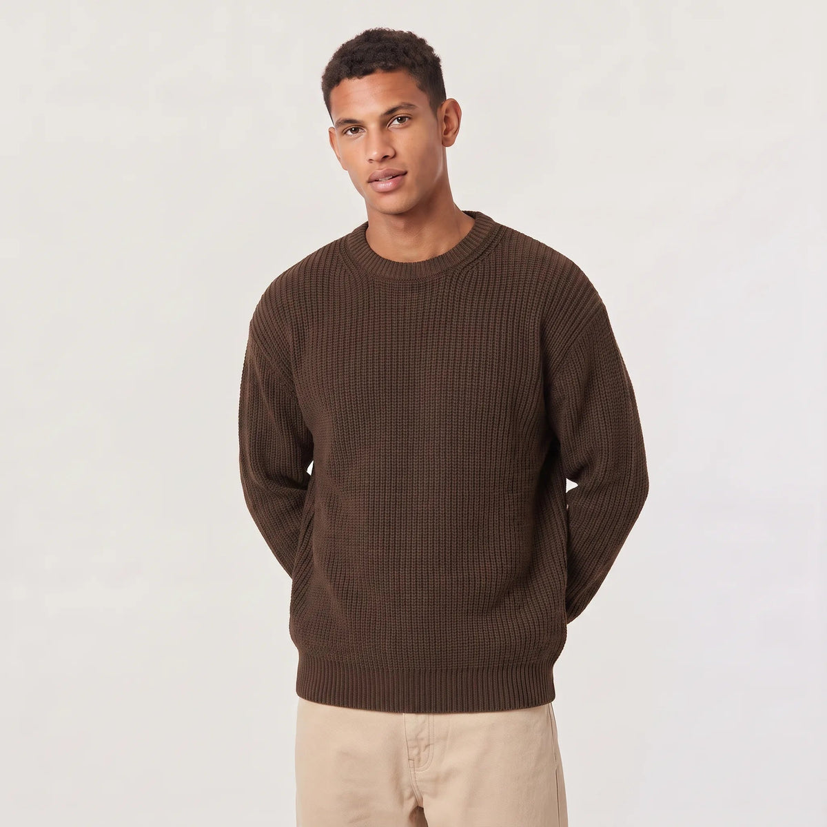 Ribgebreide Trui Heren | Ronde Hals | Regular Fit