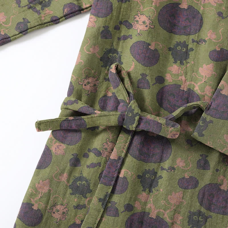Pompoen Kimono Pyjamaset Heren | Monstertjes | Paars of Groen