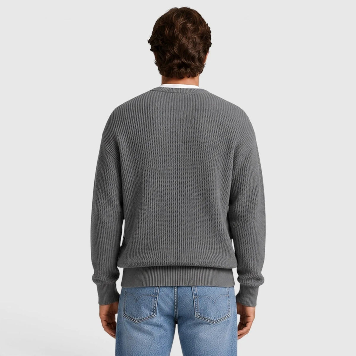 Vest met Rits Heren | Ronde Hals | Ribgebreid | Zakken