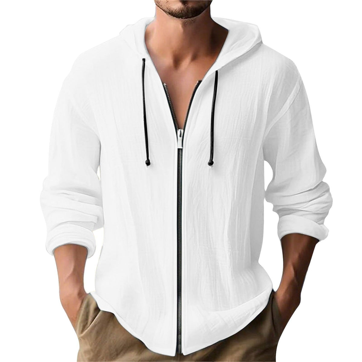 Licht Vest met Capuchon Heren in Kreukellook | 7 Kleuren
