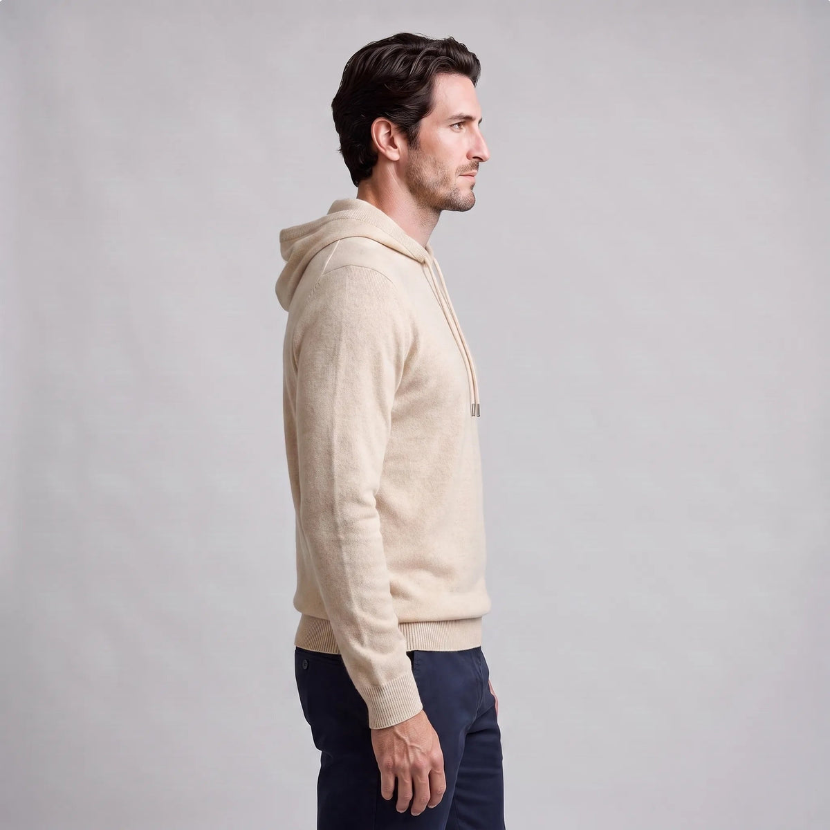 Gebreide Hoodie Heren | Fijngebreid | Trekkoord | Regular Fit