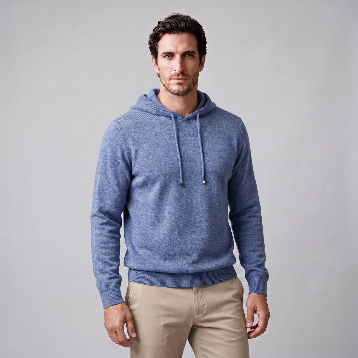 Gebreide Hoodie Heren | Fijngebreid | Trekkoord | Regular Fit