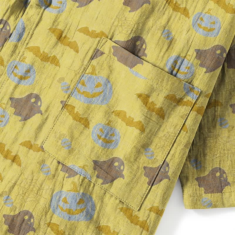 Halloween Kimono Pyjamaset Heren | Pompoenen, Spoken, Vleermuizen | 8 Kleuren
