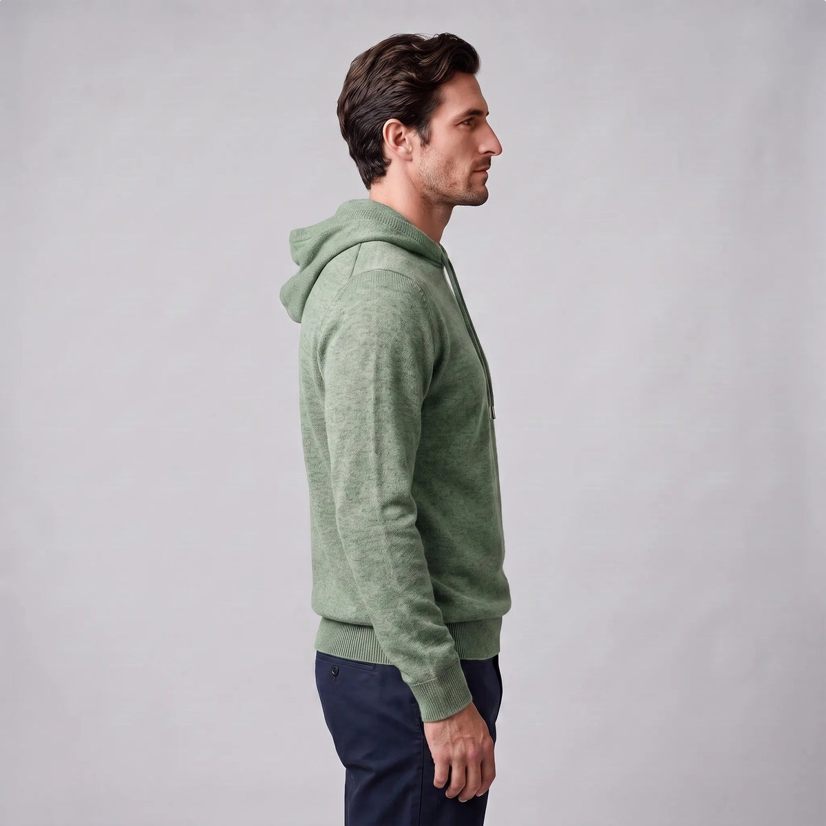 Gebreide Hoodie Heren | Fijngebreid | Trekkoord | Regular Fit