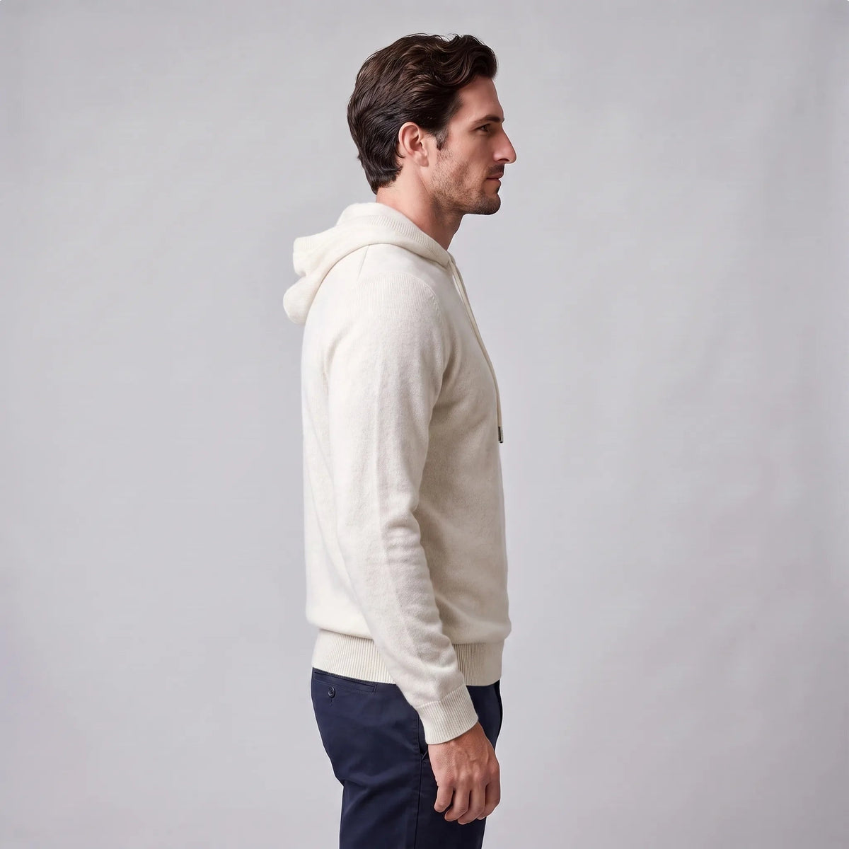 Gebreide Hoodie Heren | Fijngebreid | Trekkoord | Regular Fit