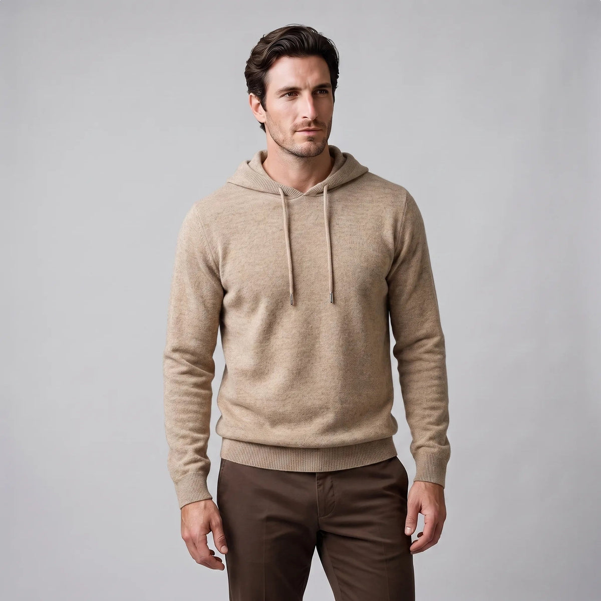 Gebreide Hoodie Heren | Fijngebreid | Trekkoord | Regular Fit