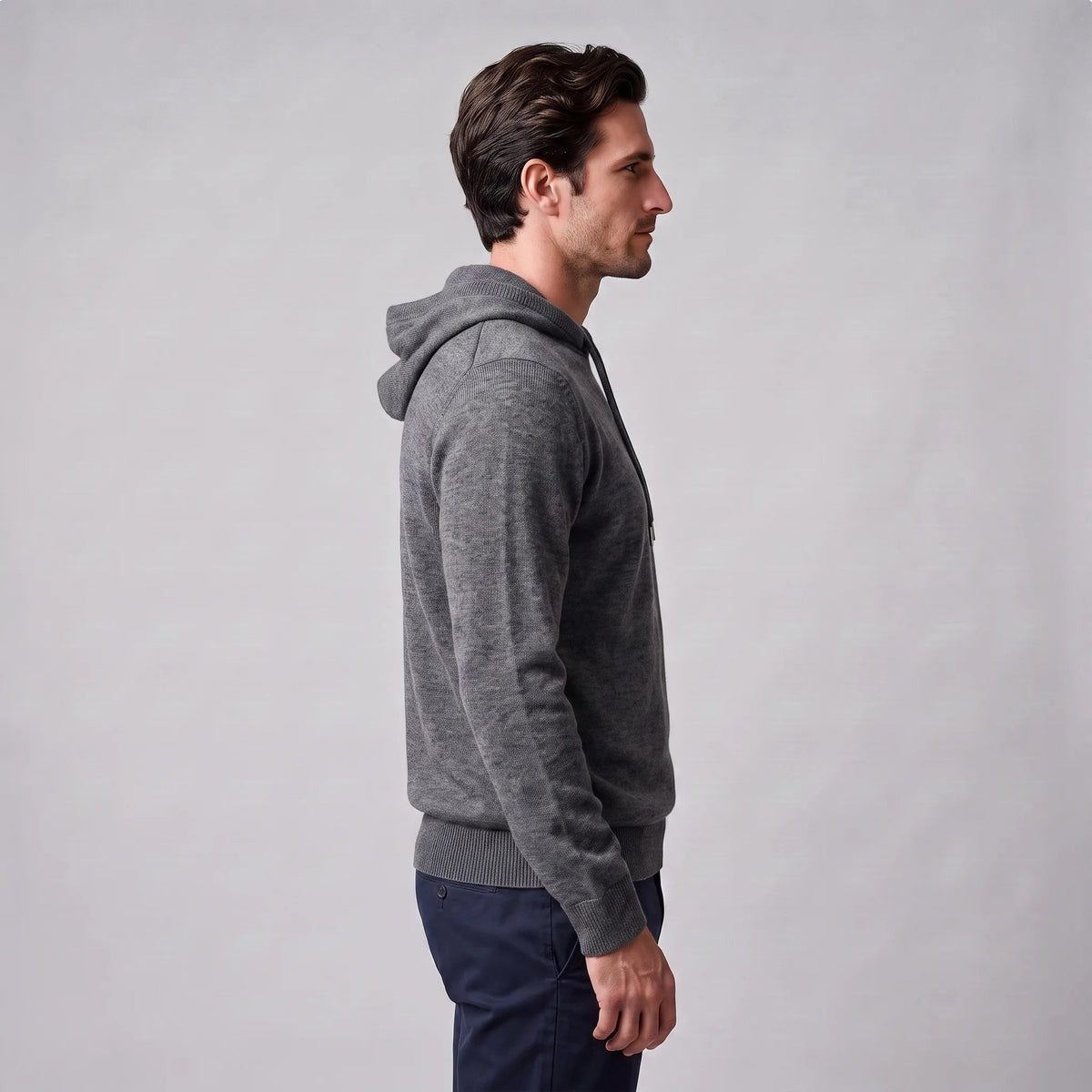 Gebreide Hoodie Heren | Fijngebreid | Trekkoord | Regular Fit