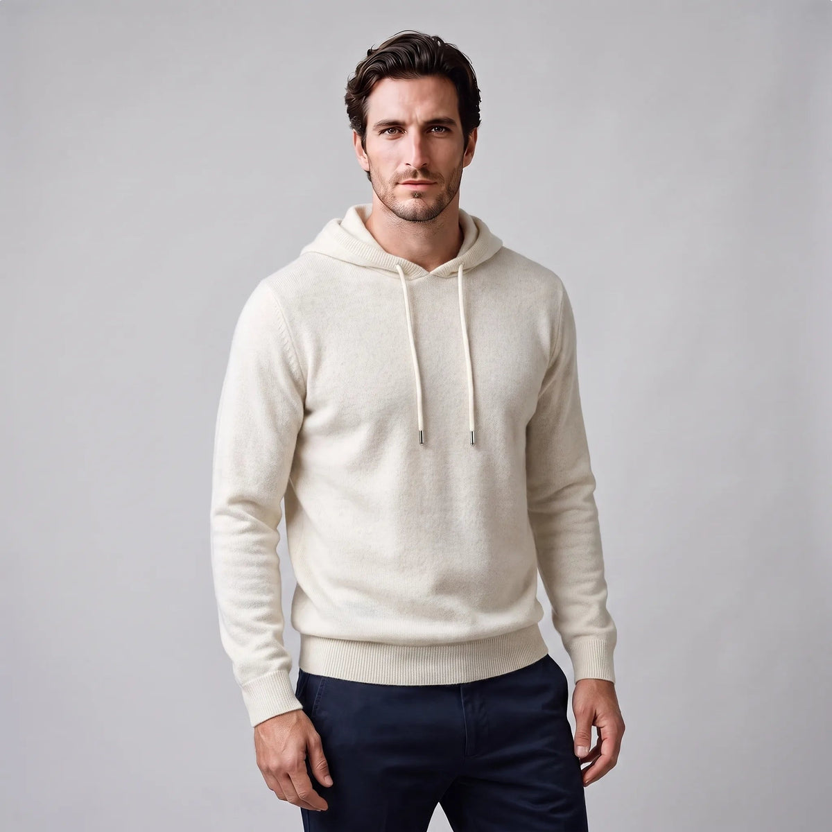 Gebreide Hoodie Heren | Fijngebreid | Trekkoord | Regular Fit