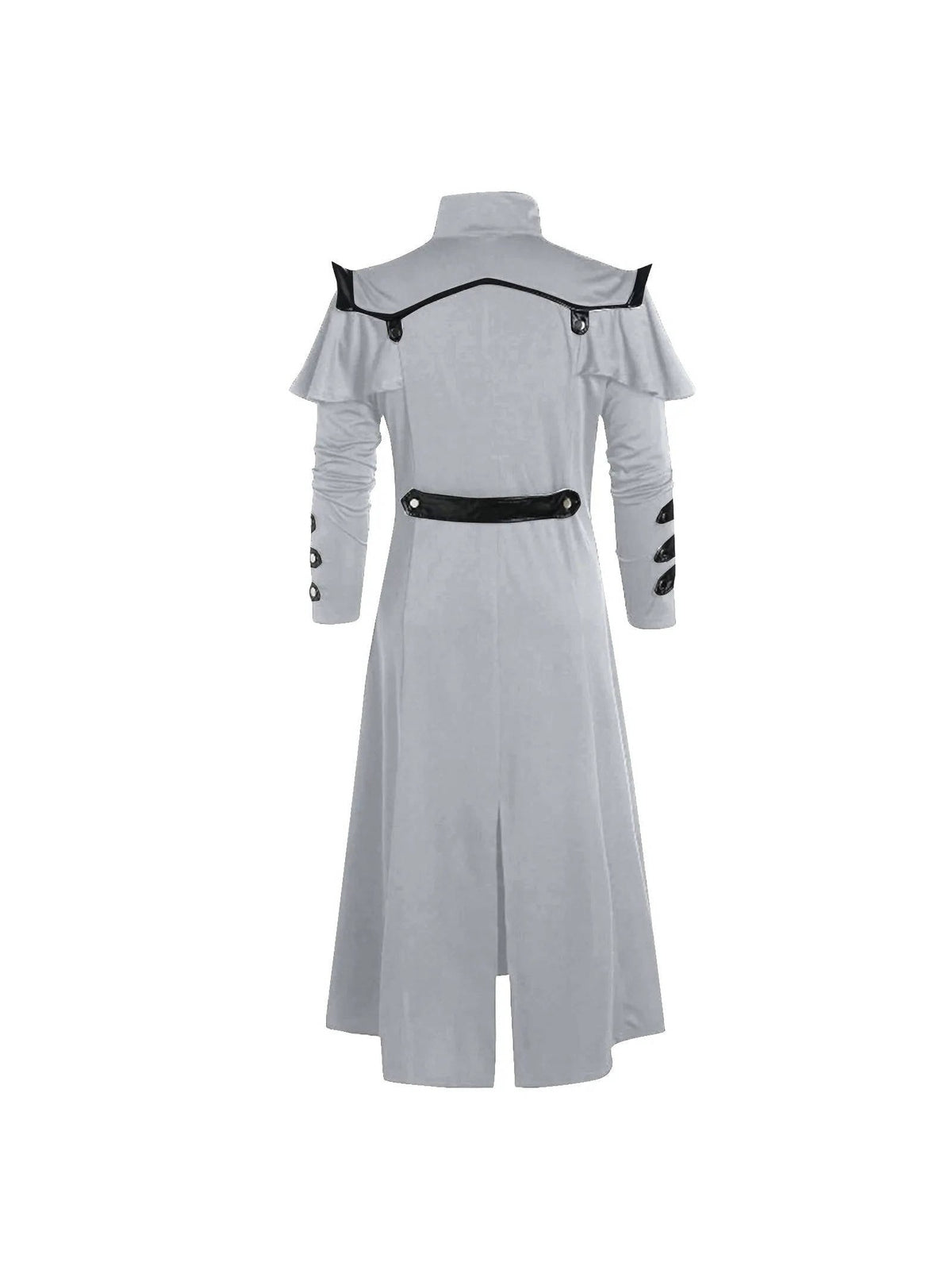 Grijze gothic jas, achterkant