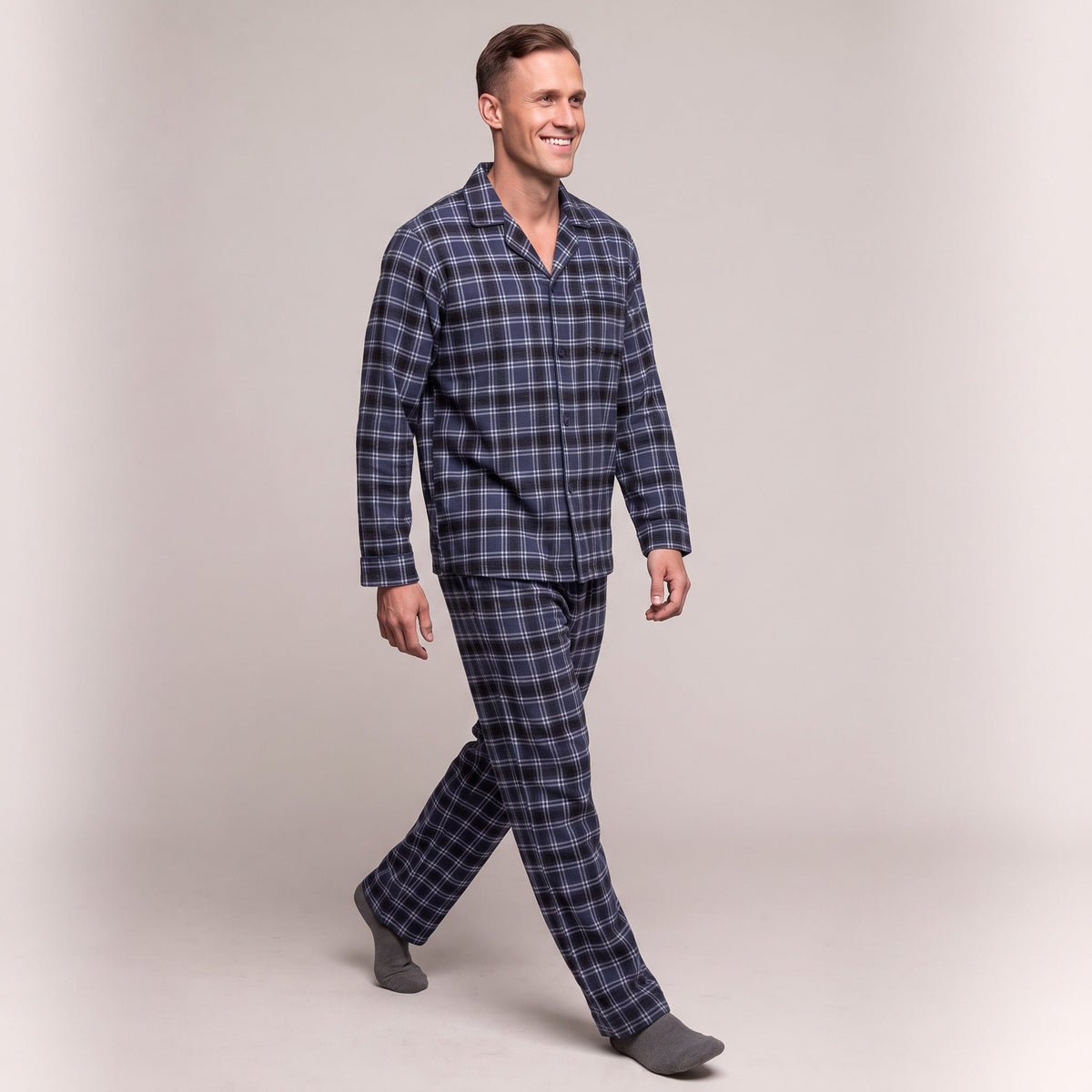 Pyjama Heren van Flanel | Ruitpatroon | 3 Kleuren