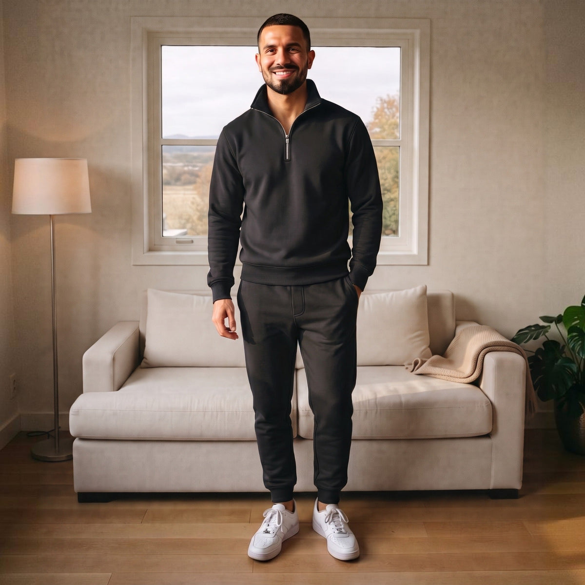 Trainingspak Heren met Halve Rits | Sweater en Joggingbroek | 4 Kleuren