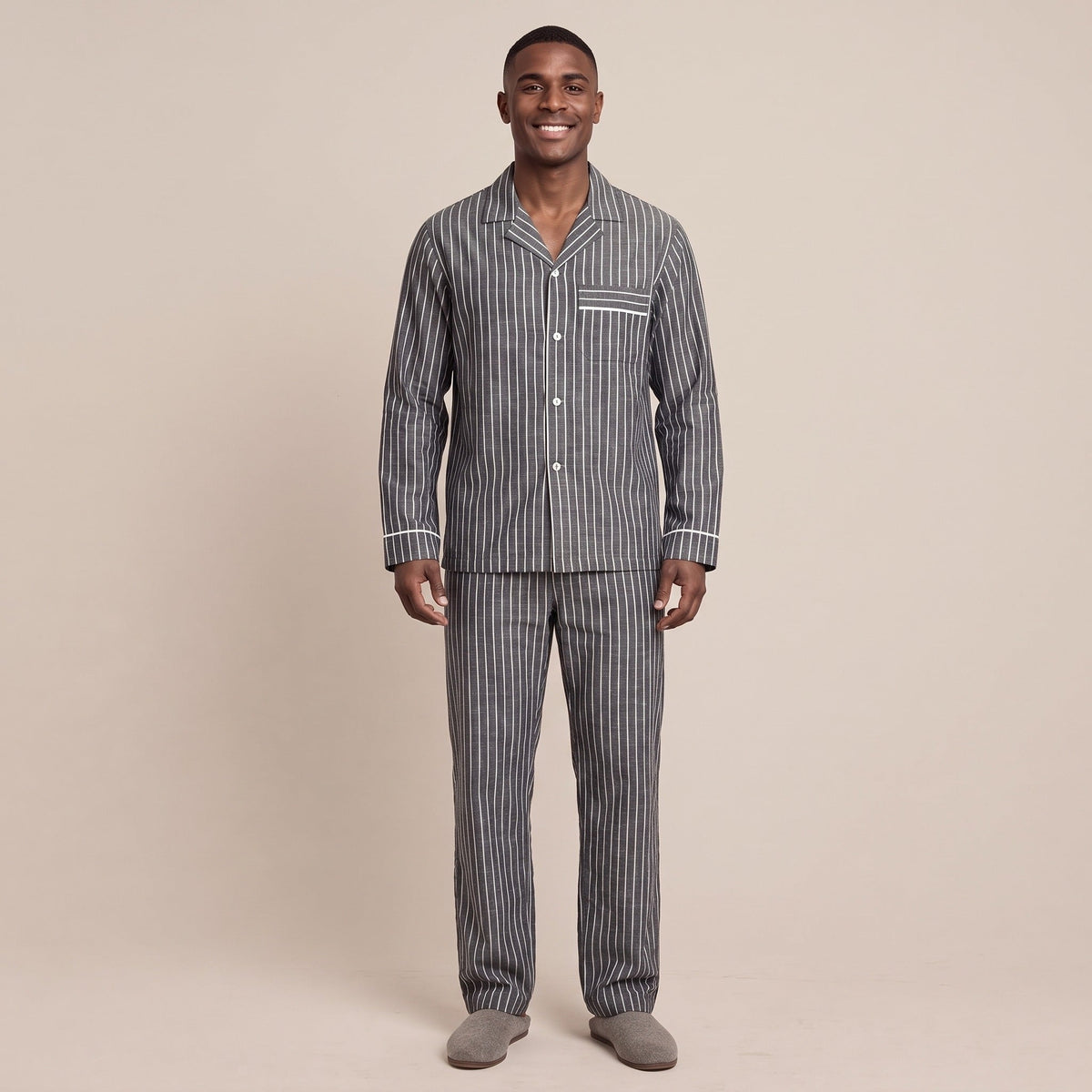 Gestreepte Pyjama Heren | Knoopsluiting | 2 Kleuren